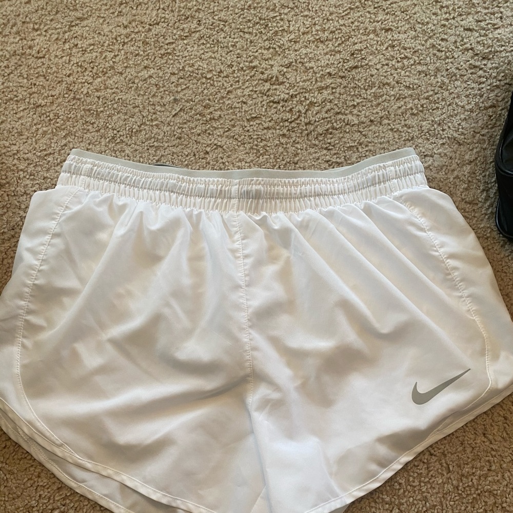 white Nike shorts